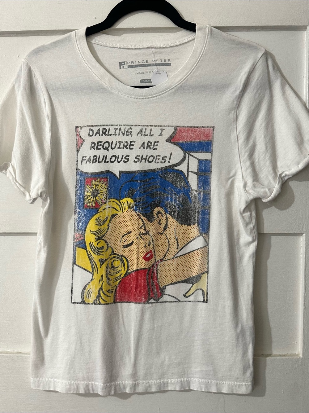 Prince Peter Comic Graphic Tee - White with Red, Yellow, Blue